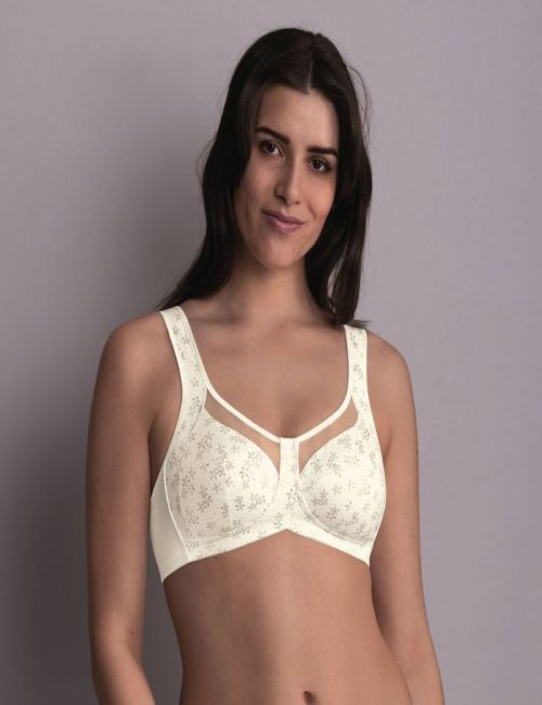Full Support Comfort Bra Non-Wired Unpadded Striped 34-44 B-H
